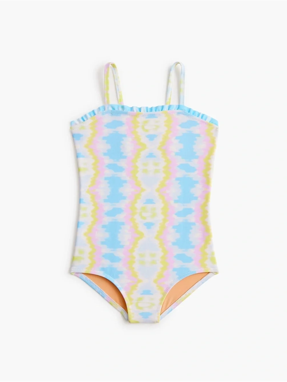 Girls' tie-dyed ruffle one-piece swimsuit NWT Size 6-7